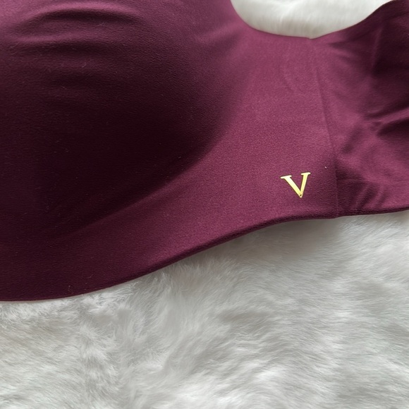 NWT Victorias Secret Lined Demi Wireless Bra Burgundy size 32DD - Picture 2 of 6